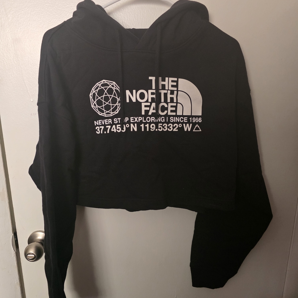 The North Face Black Hoodie with White Logo